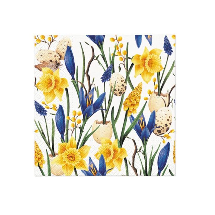 Decoupage szalvéta - Muscari Daffodils