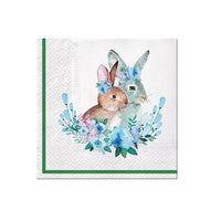 Decoupage szalvéta - Nyulak és Koszorúk