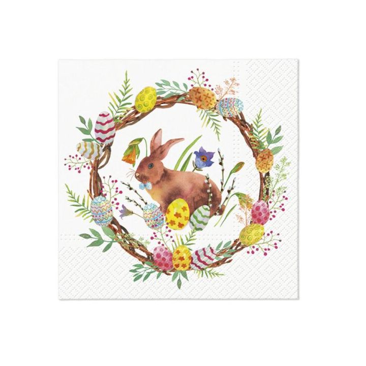 Decoupage szalvéta - Nyuszi Koszorúban