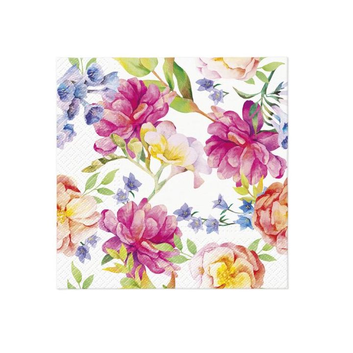 Decoupage szalvéta - Orchidea és Pünkösdi Rózsa