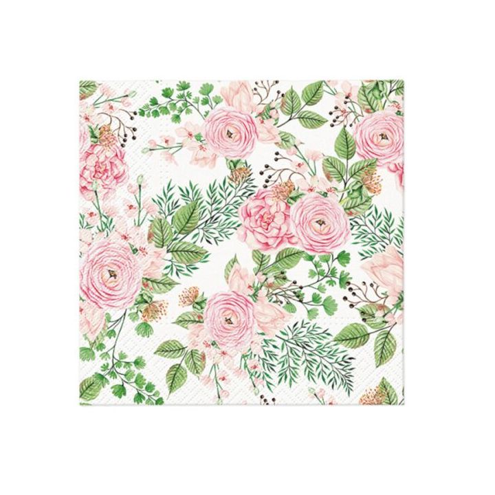 Decoupage szalvéta - Rose Hip Flowers