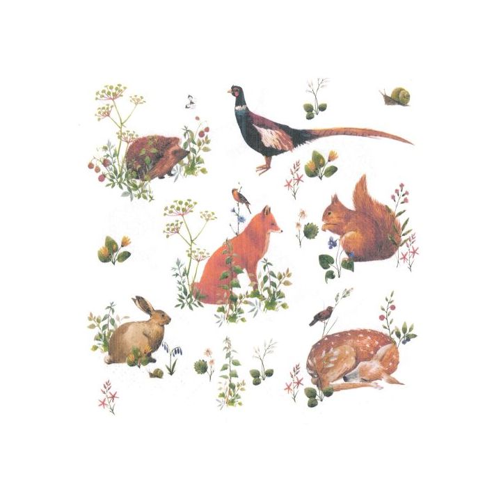 Decoupage szalvéta - Vad Erdő Állatai