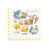 DEKUPÁZS szalvéták - Easter lamb frame - 1db