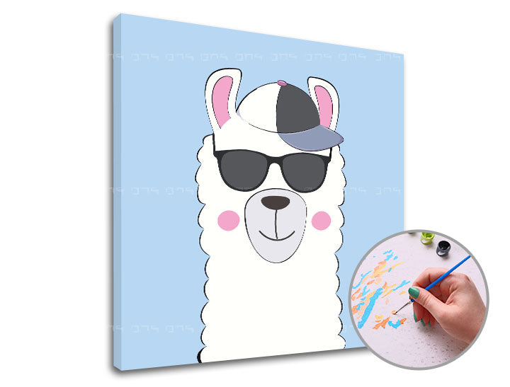 Festés számok szerint LAMA OKULIARS LAMA-val – a kereten