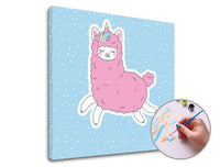 Festés a számok szerint PINK LAMA SINGLE CUT – a kereten