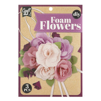 DIY habvirágok készlet lila és fehér színben (1)