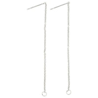 Hosszú piercing fülbevaló hurokkal – Ezüst