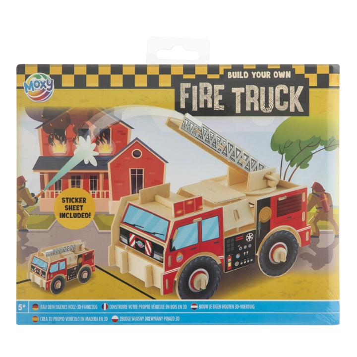 3D fa puzzle matricákkal – Tűzoltóautó