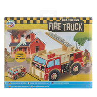 3D fa puzzle matricákkal – Tűzoltóautó