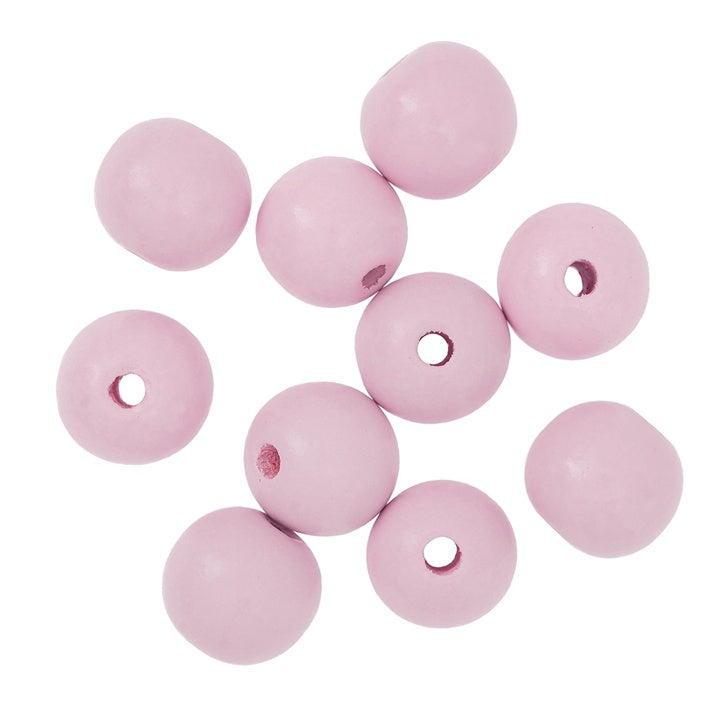 Fa gyöngyök 2,5 cm - 10 darabos csomag – Violet