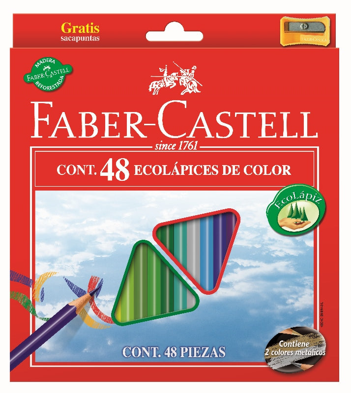 ECO Triangular standard szinesceruza készlet - 48 szín