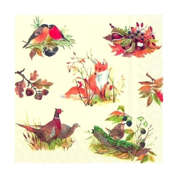 Eko decoupage szalvéta Autumn Wildlife - 1 db