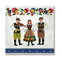 Eko decoupage szalvéta Folk Celebration - 1db