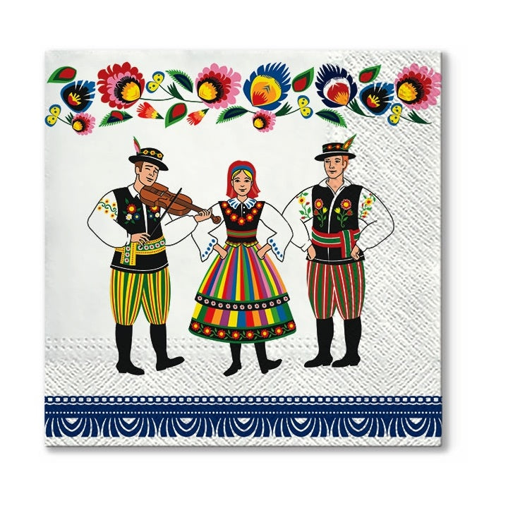 Eko decoupage szalvéta Folk Celebration - 1db