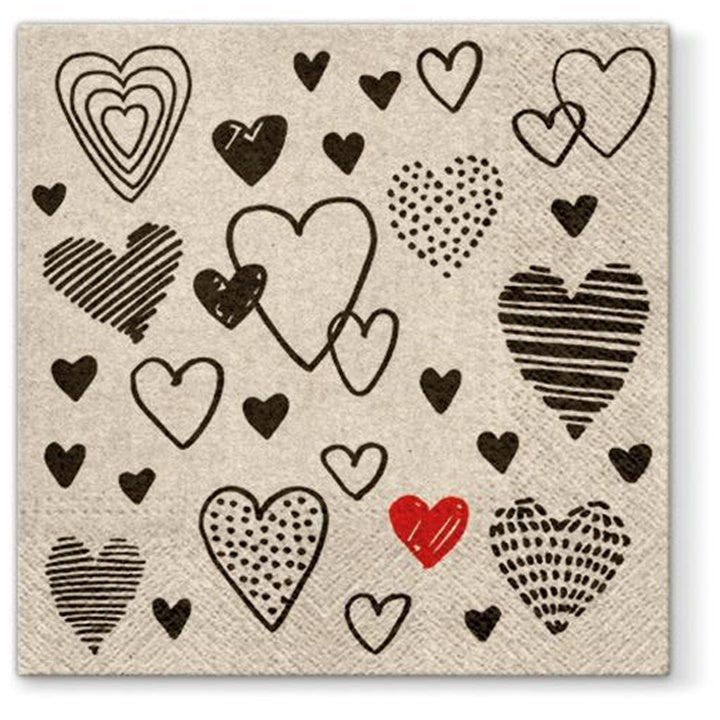 Eko Decoupage szalvéták Heart - 1 db