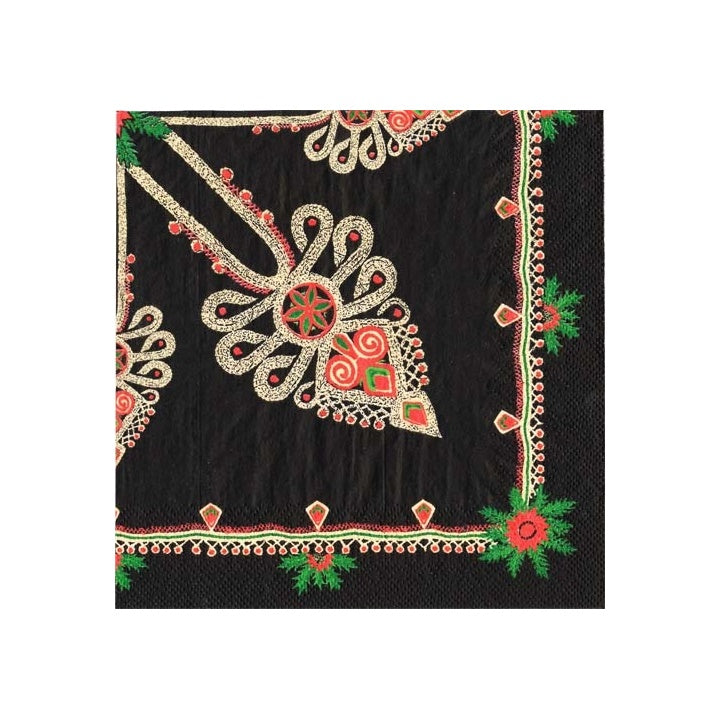 Eko decoupage szalvéták Parzenica Pattern Black - 1 db