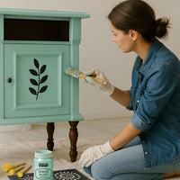 Ezüst festékszóró bútorfelújító készlet - Patina zöld (2)