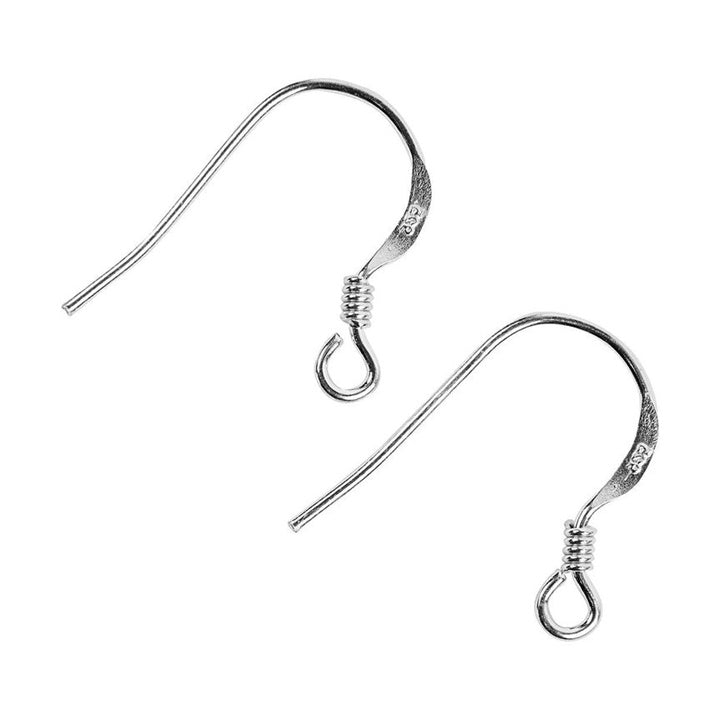 Ezüst fülbevalóhorog 14 mm - 10 db (2)