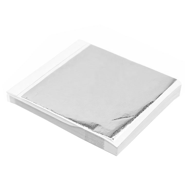 Ezüst metál arany levél 14 x 13 cm 100 lap (1)