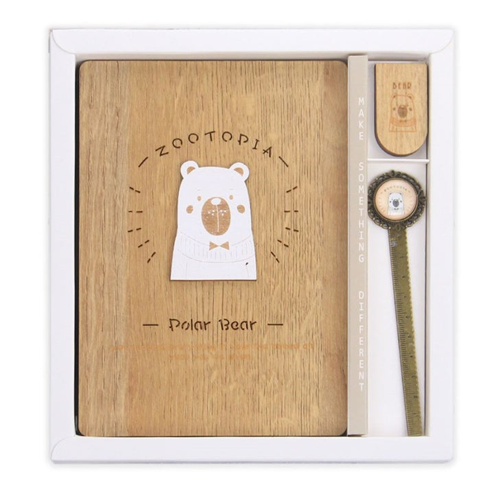 Fa borítós jegyzetfüzet Polar Bear 130 x 185 mm - 128 lap