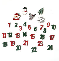 Fa díszek Adventi naptár