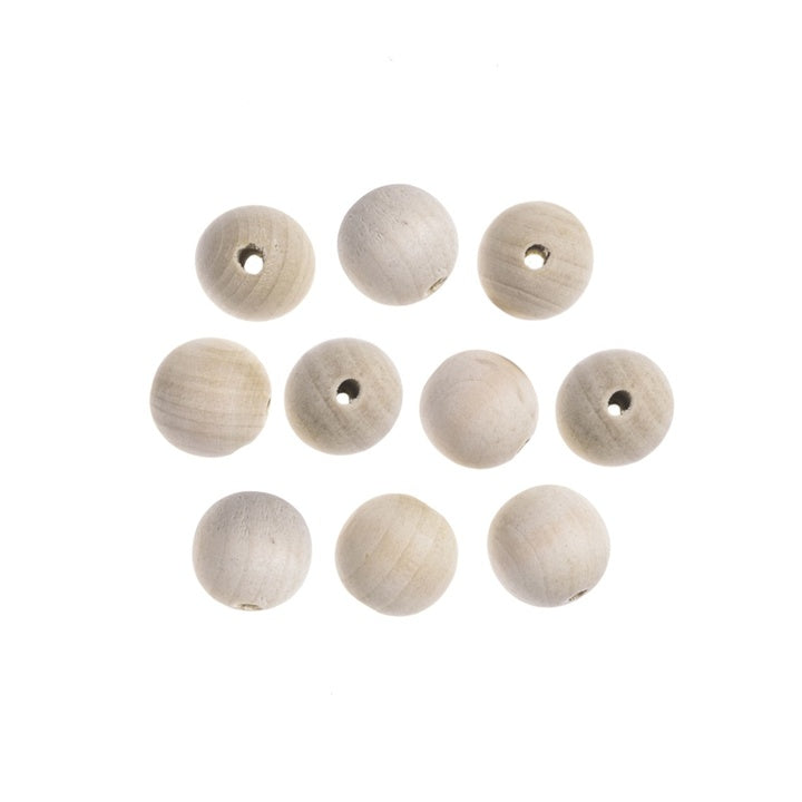 Fa gyöngyök 2,5 cm - 10 darabos csomag