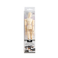 Fa modellbábú talapzaton 20.3 cm