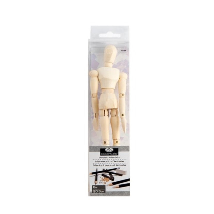 Fa modellbábú talapzaton 20.3 cm