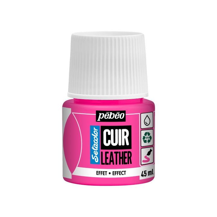 Bőrfesték Pebeo Setacolor effect 45 ml – fluoreszkáló rózsaszín