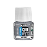 Bőrfesték Pebeo Setacolor effect 45 ml – csillogó ezüst