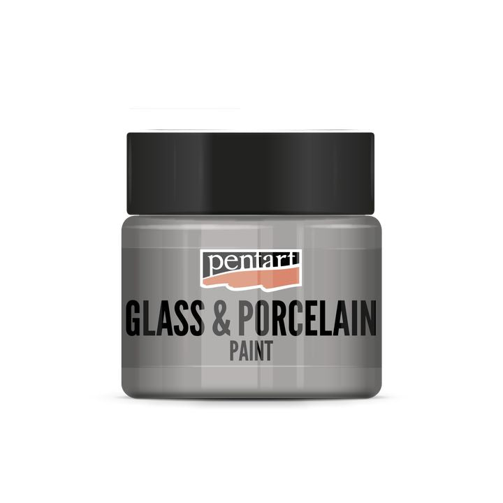 PENTART üveg és porcelánfesték- 30 ml – silver