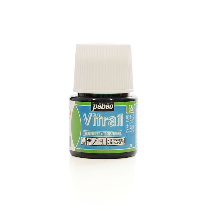 Üvegfesték Pebeo Vitrail 45 ml – Cyan modrá