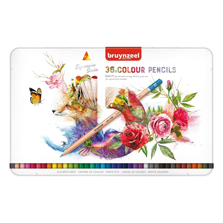Bruynzeel Expression Series színes ceruzák fém dobozban – 36 db