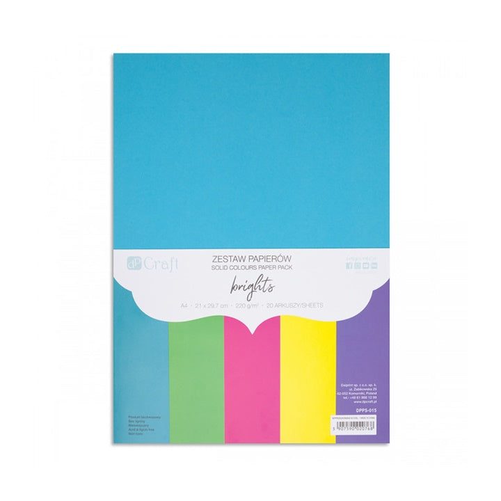 DP Craft színes papírok - 20 db – brights