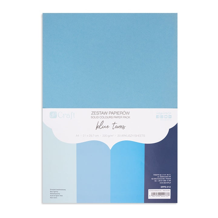 DP Craft színes papírok - 20 db – blue tones