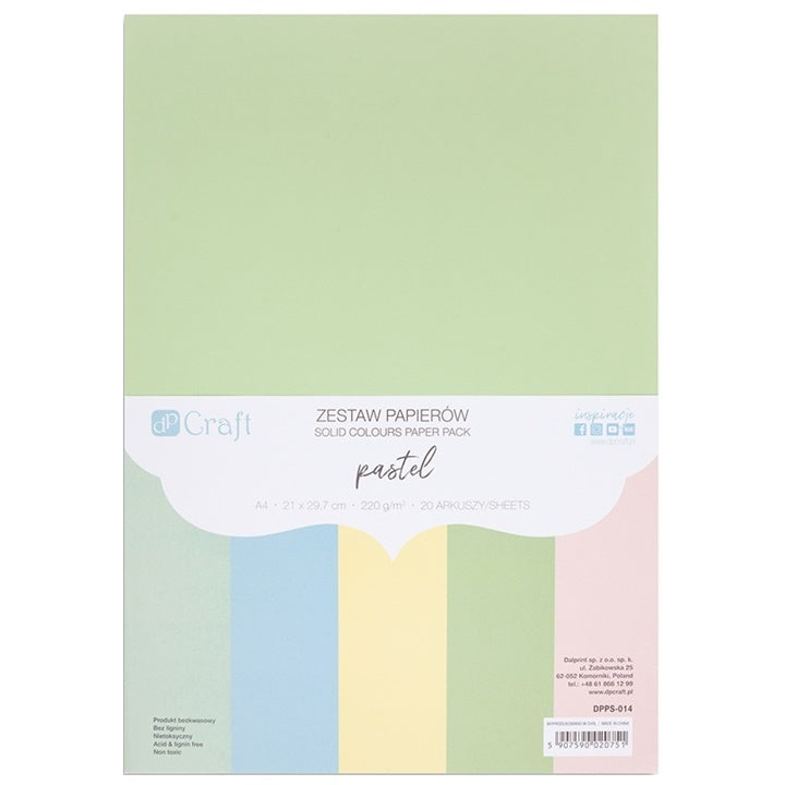 DP Craft színes papírok - 20 db – pastel