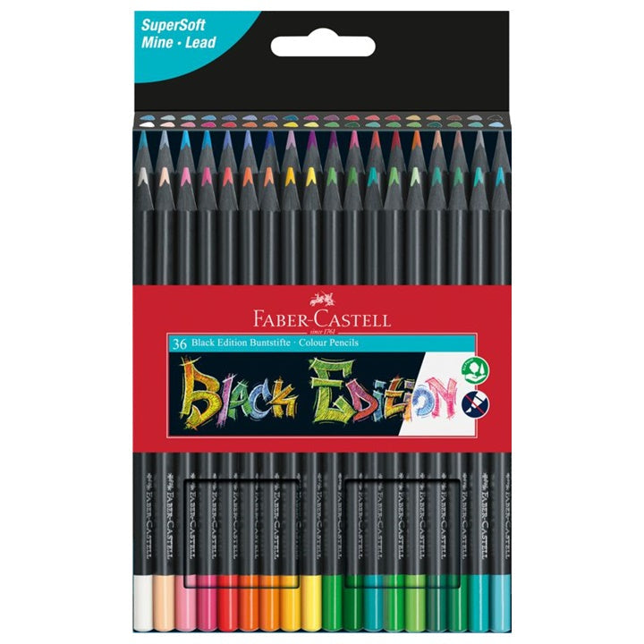 Színesceruzák Faber-Castell Black Edition – szett 36 db