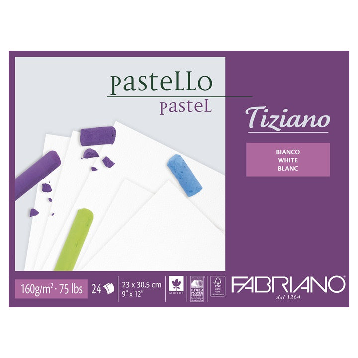 Fehér papírok blokkja pasztellhez FABRIANO Tiziano (2)