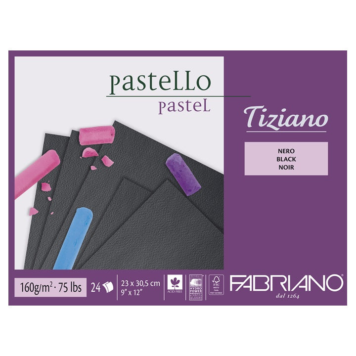 Fekete papírblokk a pasztellhez FABRIANO Tiziano (2)