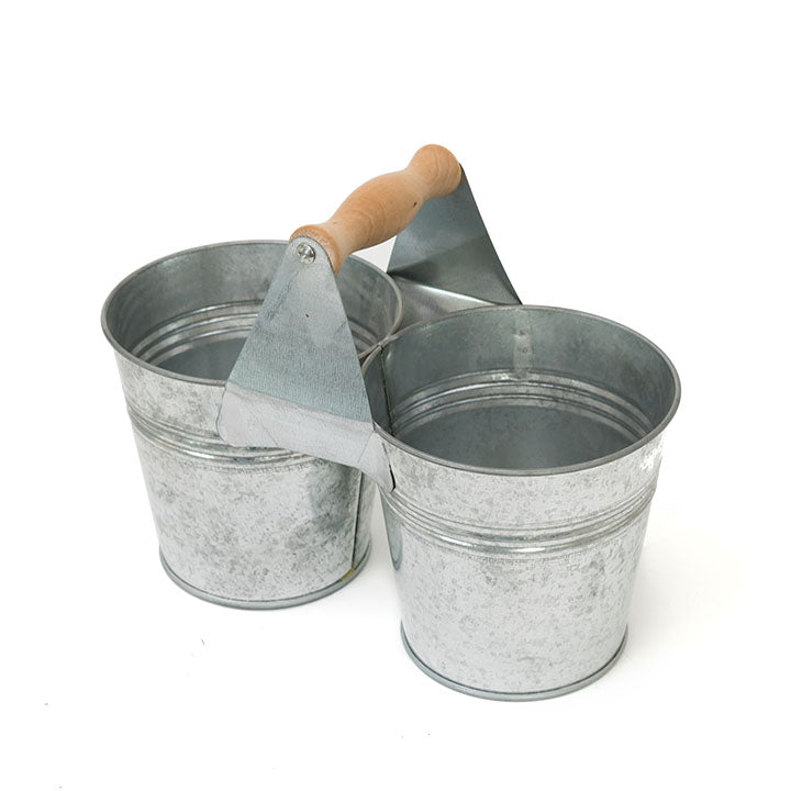 Fém dupla vödörke 22x11 cm
