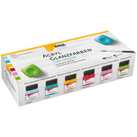 Fényes akrilfesték-készlet KREUL 6 x 20 ml + ecset (1)