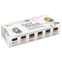 Festék készlet üveg és porcelán festésre KREUL metallic 6 x 20 ml