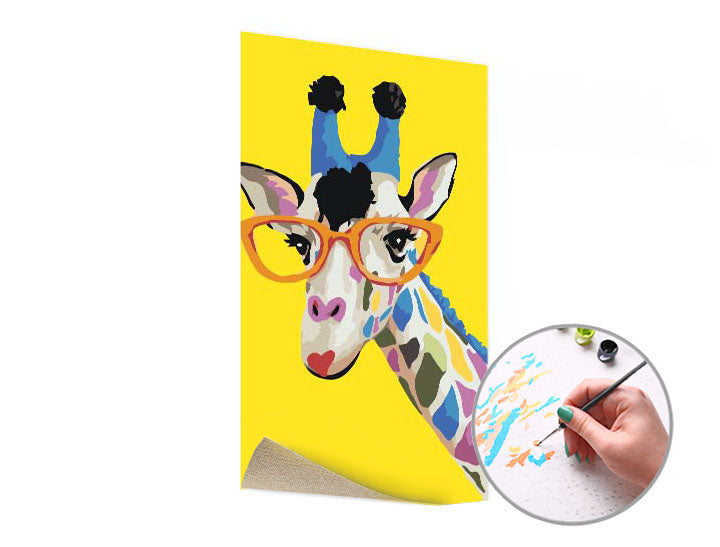 Festés számok szerint GIRAFA OKULIARS GYÖRGYÖKKEL