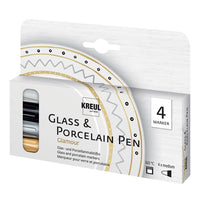 Filctoll készlet üveg és porcelán festésre KREUL Glamour - 4 db