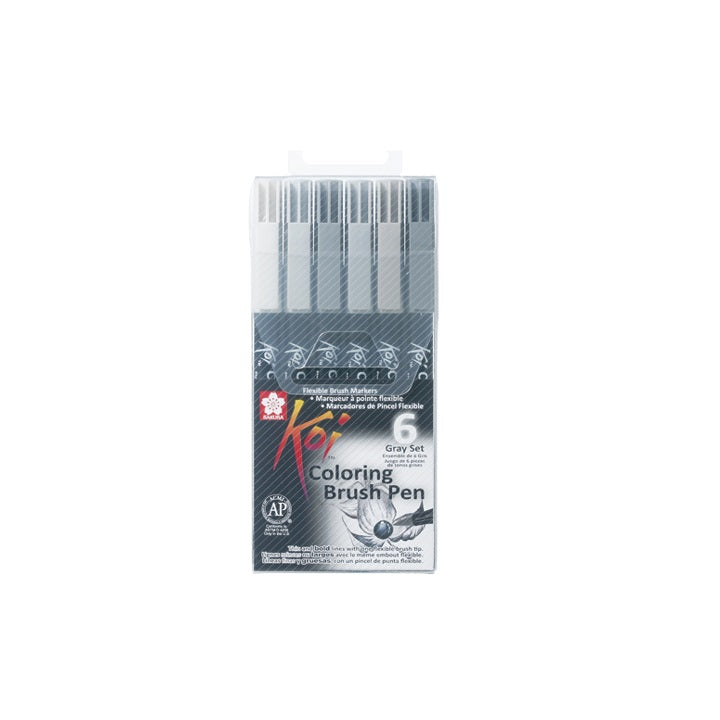 Filctollak Sakura Koi Coloring Brush Pen / 6 részes készlet