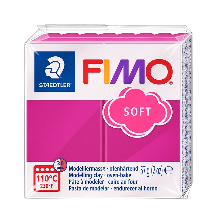 FIMO puha polimer gyurma 57g - málnavörös