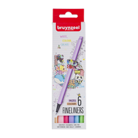 Fineliner készlet Bruynzeel pasztell – 6 db / 0,4 mm