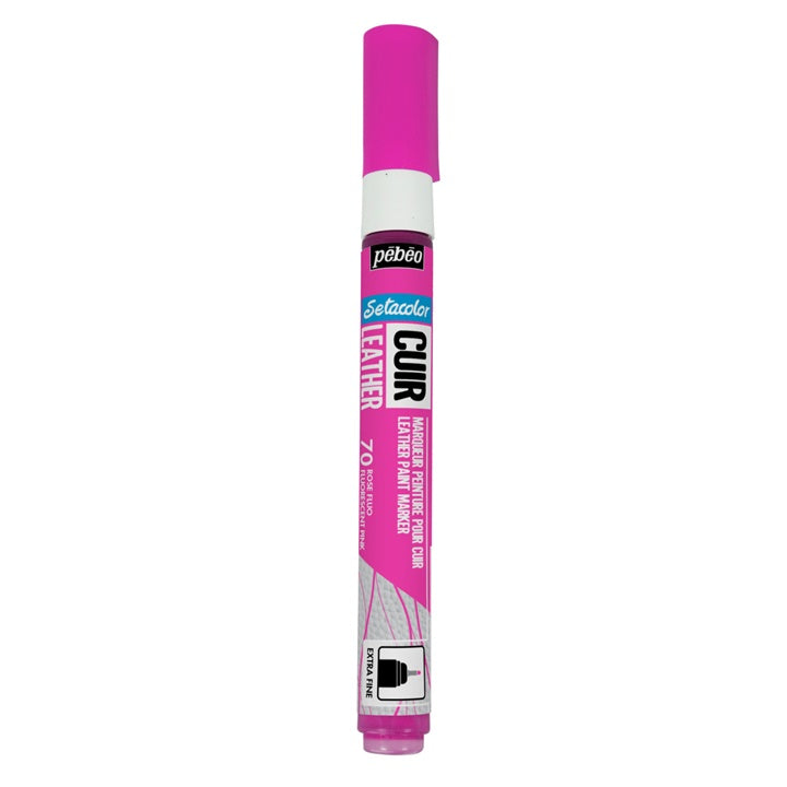 Bőrmarker Pebeo Setacolor extra fine – fluoreszkáló rózsaszín