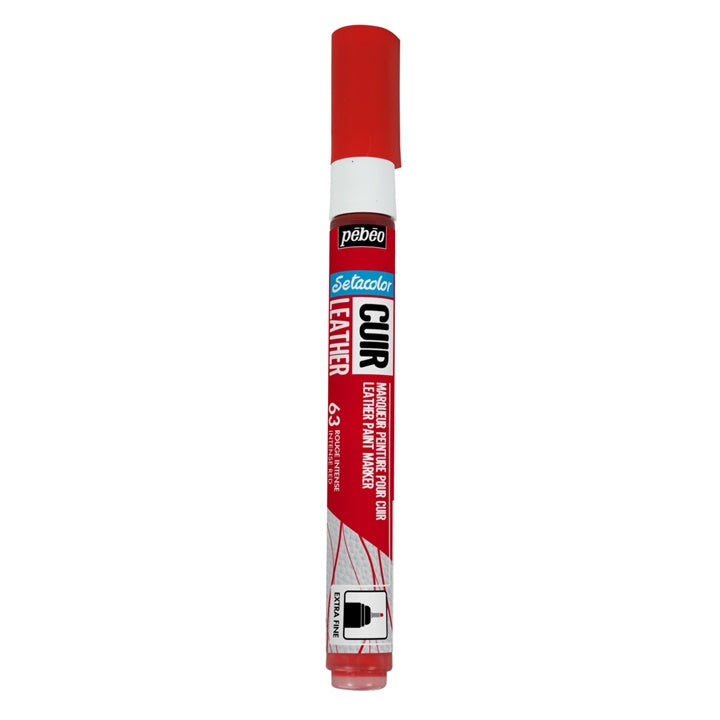Bőrmarker Pebeo Setacolor extra fine – intenzív vörös