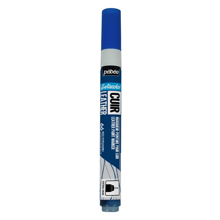 Bőrmarker Pebeo Setacolor extra fine – ultramarin kék